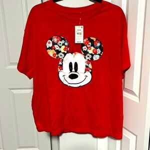 Floral Mickey Tee 2X‎